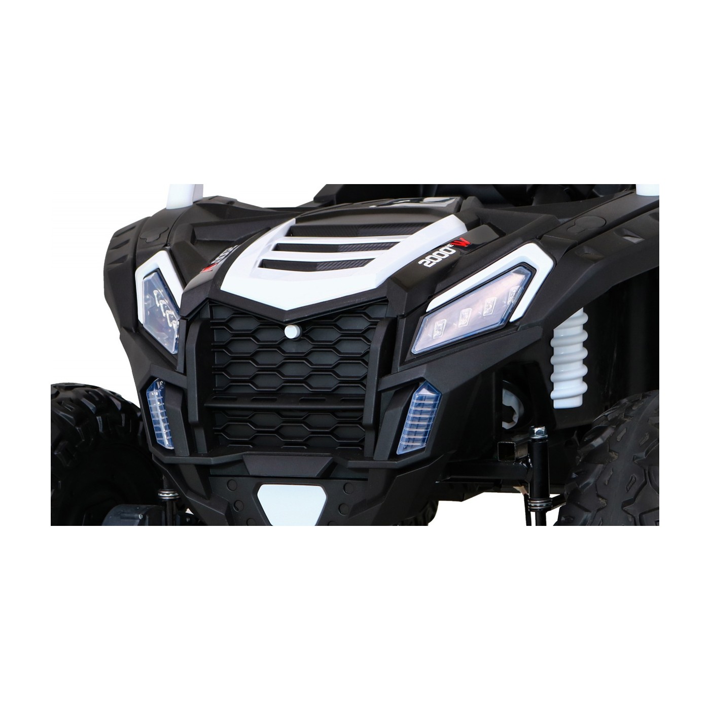 Buggy ATV Racing pro 2 děti bílá + Naped 4x4 + dálkové ovládání + pomalý start + MP3 LED
