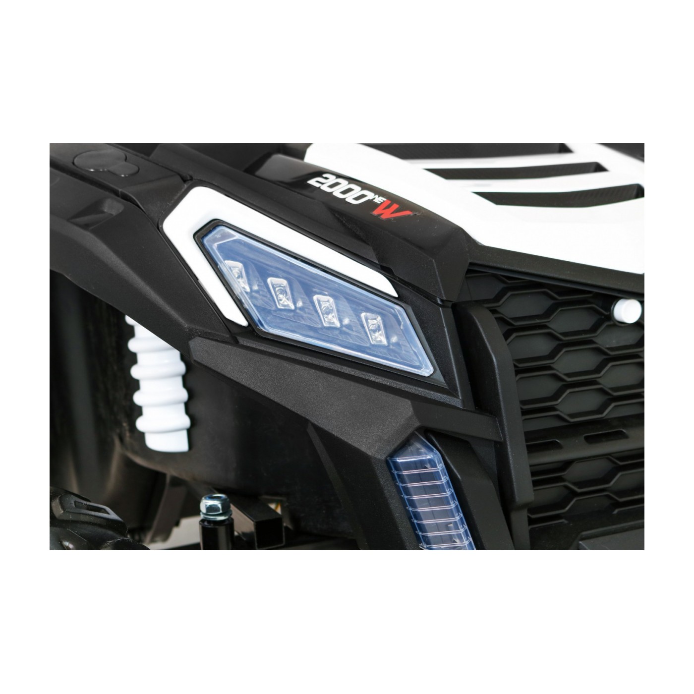 Buggy ATV Racing pro 2 děti bílá + Naped 4x4 + dálkové ovládání + pomalý start + MP3 LED