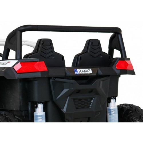 Buggy ATV Racing pro 2 děti bílá + Naped 4x4 + dálkové ovládání + pomalý start + MP3 LED