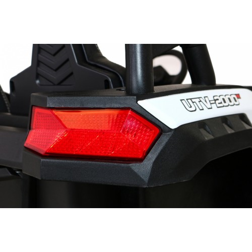 Buggy ATV Racing pro 2 děti bílá + Naped 4x4 + dálkové ovládání + pomalý start + MP3 LED