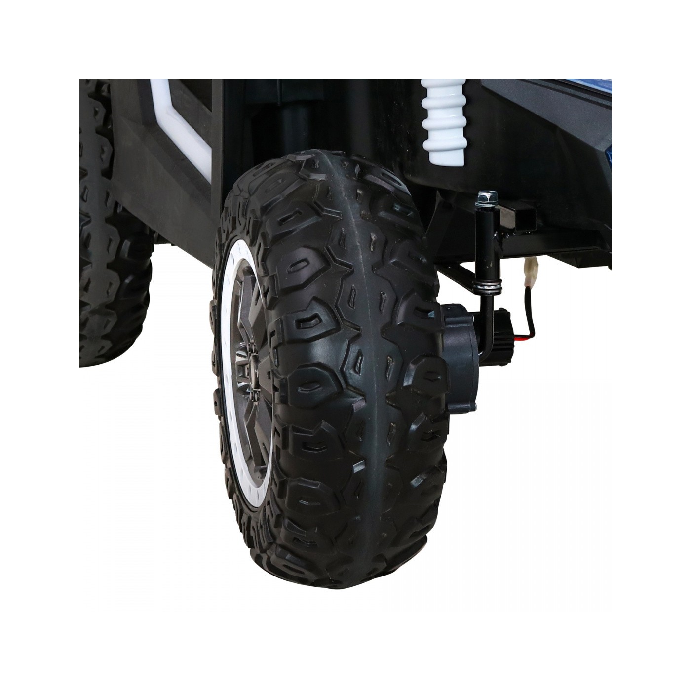 Buggy ATV Racing pro 2 děti bílá + Naped 4x4 + dálkové ovládání + pomalý start + MP3 LED
