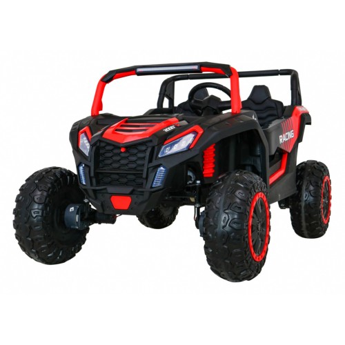 Buggy ATV Racing pro 2 děti červená + 4x4 pohon + dálkové ovládání + pomalý start + MP3 LED