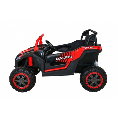 Buggy ATV Racing pro 2 děti červená + 4x4 pohon + dálkové ovládání + pomalý start + MP3 LED