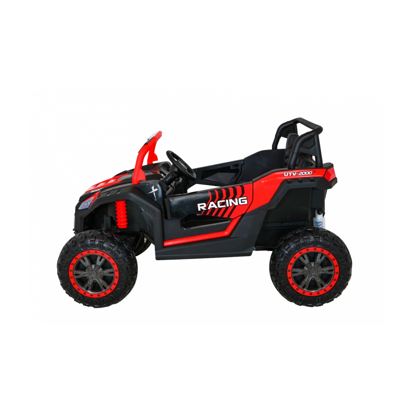 Buggy ATV Racing pro 2 děti červená + 4x4 pohon + dálkové ovládání + pomalý start + MP3 LED