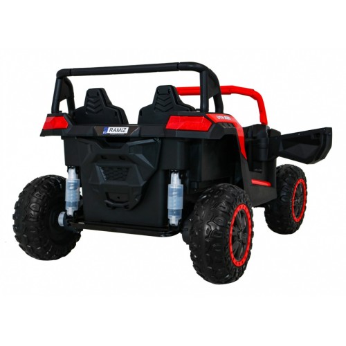Buggy ATV Racing pro 2 děti červená + 4x4 pohon + dálkové ovládání + pomalý start + MP3 LED