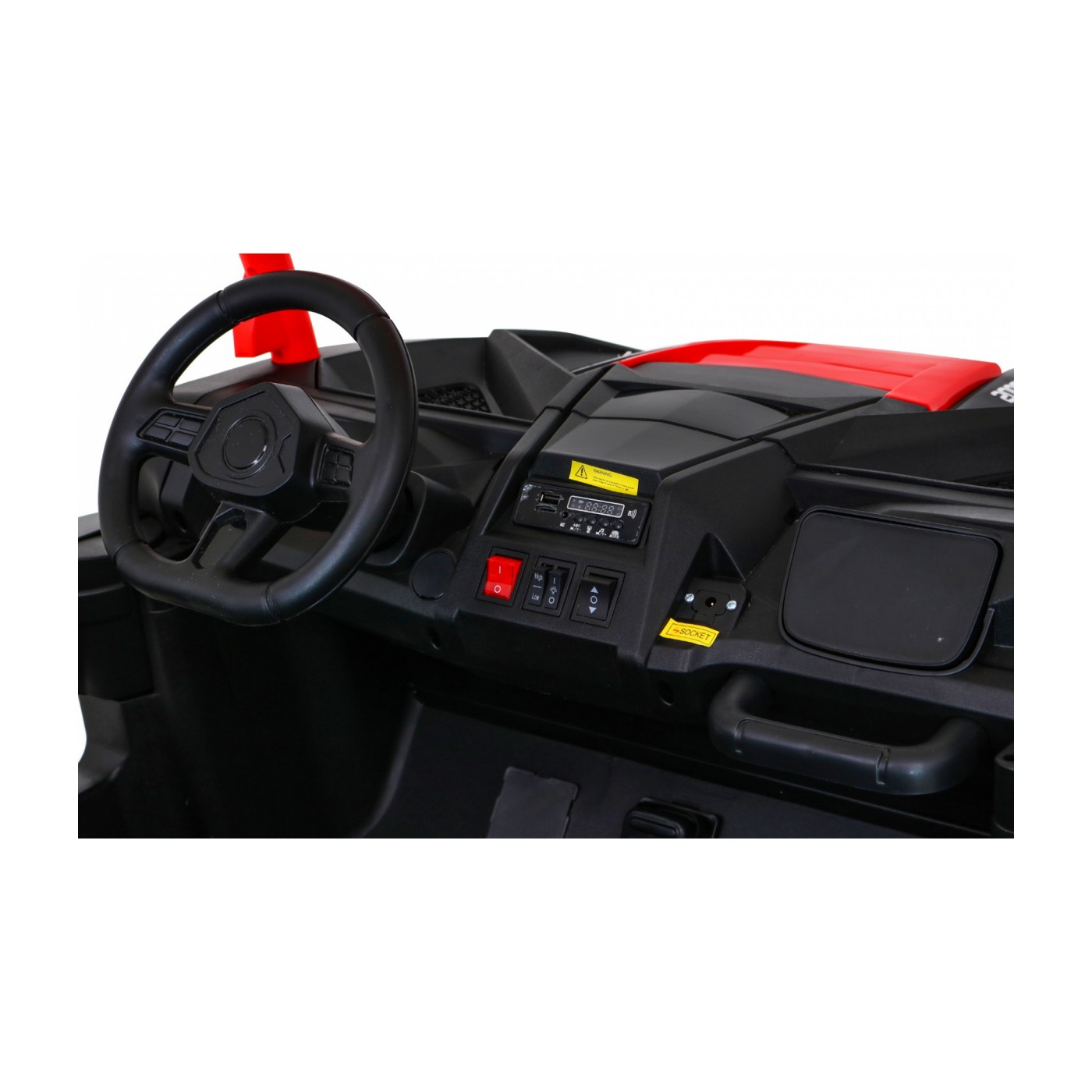 Buggy ATV Racing pro 2 děti červená + 4x4 pohon + dálkové ovládání + pomalý start + MP3 LED