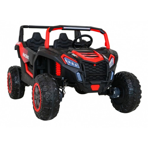 Buggy ATV Racing pro 2 děti červená + 4x4 pohon + dálkové ovládání + pomalý start + MP3 LED