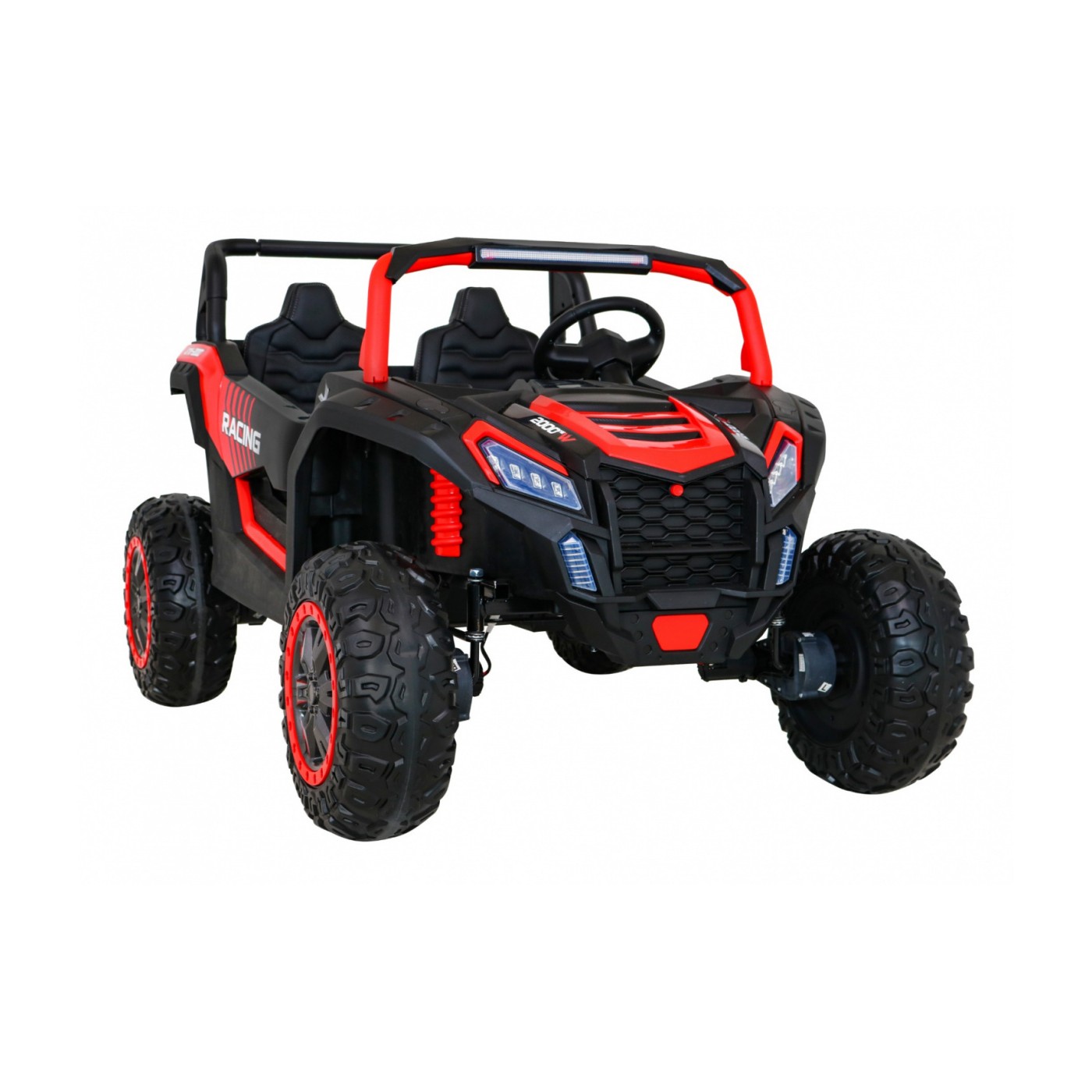 Buggy ATV Racing pro 2 děti červená + 4x4 pohon + dálkové ovládání + pomalý start + MP3 LED