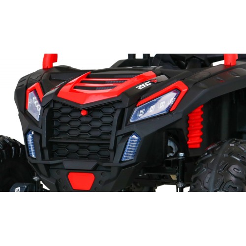 Buggy ATV Racing pro 2 děti červená + 4x4 pohon + dálkové ovládání + pomalý start + MP3 LED