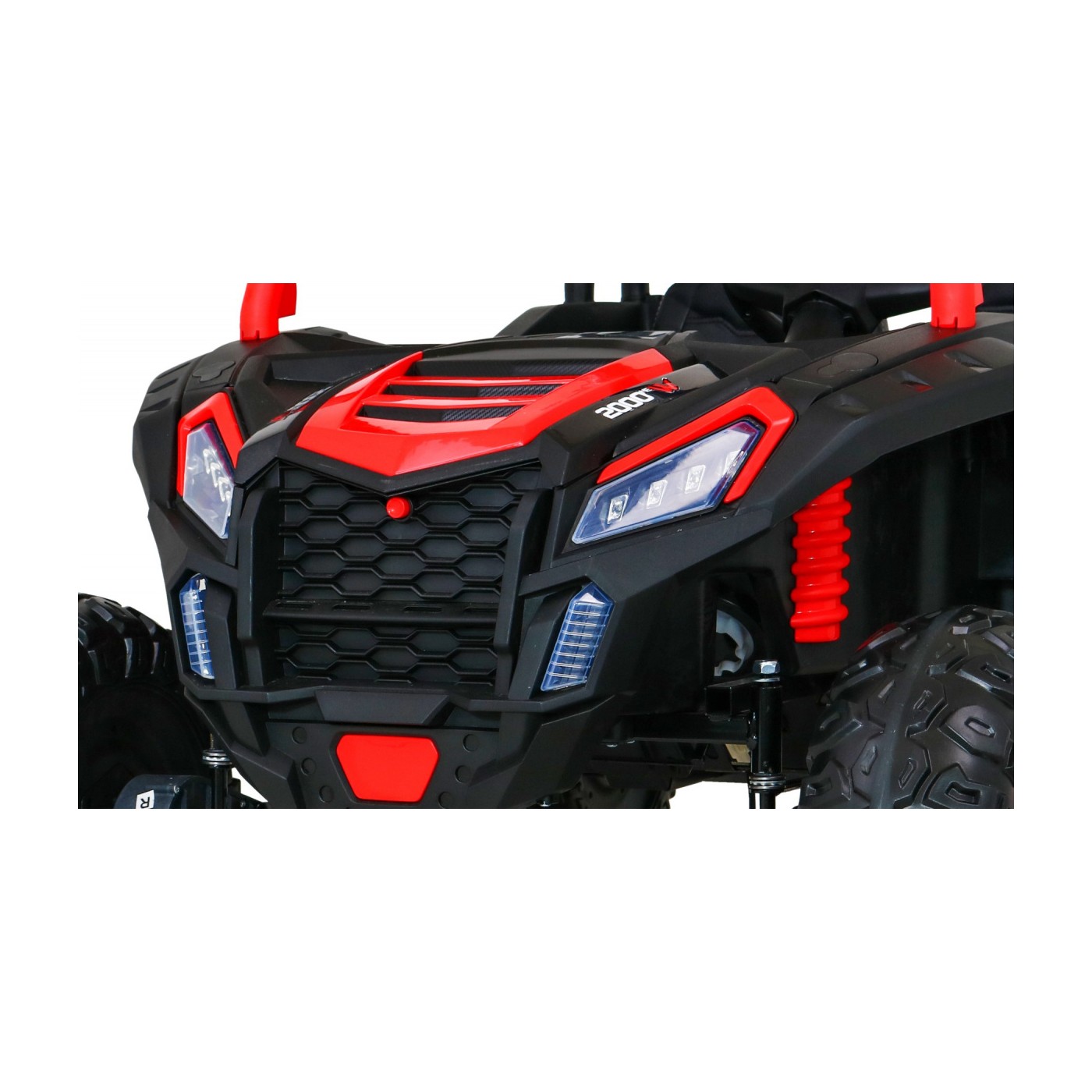Buggy ATV Racing pro 2 děti červená + 4x4 pohon + dálkové ovládání + pomalý start + MP3 LED