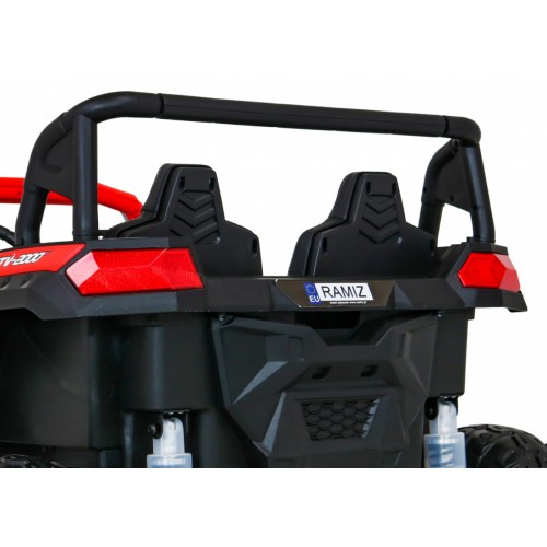 Buggy ATV Racing pro 2 děti červená + 4x4 pohon + dálkové ovládání + pomalý start + MP3 LED