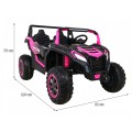Buggy ATV Racing pro 2 děti růžová 4x4 dálkové ovládání pomalý start MP3 LED