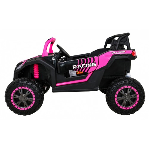 Buggy ATV Racing pro 2 děti růžová 4x4 dálkové ovládání pomalý start MP3 LED