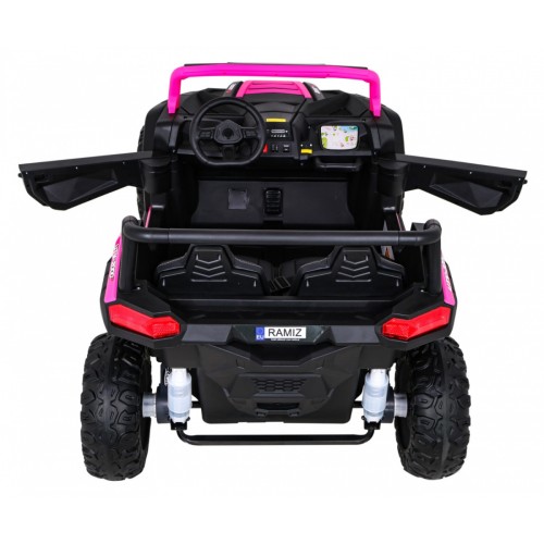 Buggy ATV Racing pro 2 děti růžová 4x4 dálkové ovládání pomalý start MP3 LED