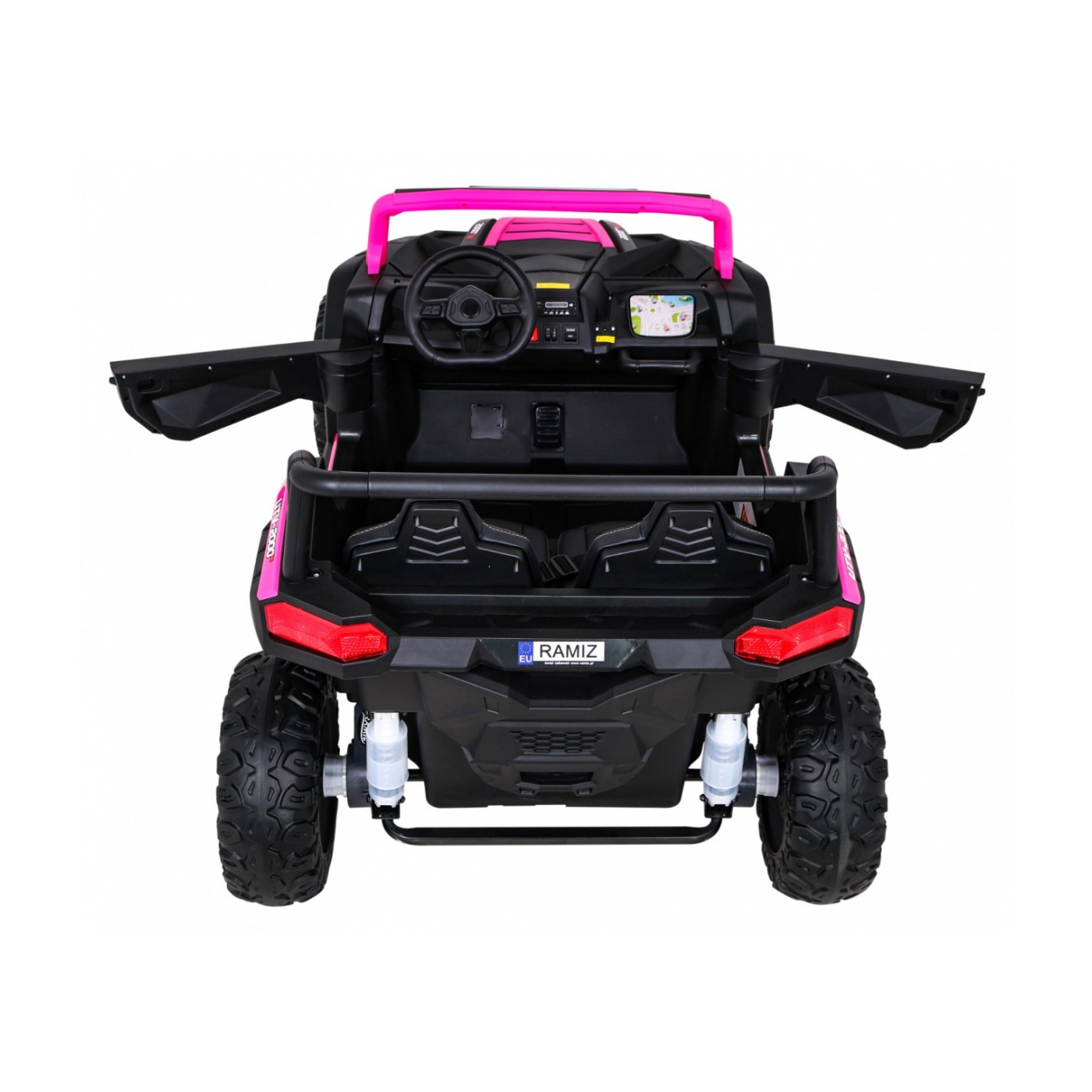 Buggy ATV Racing pro 2 děti růžová 4x4 dálkové ovládání pomalý start MP3 LED