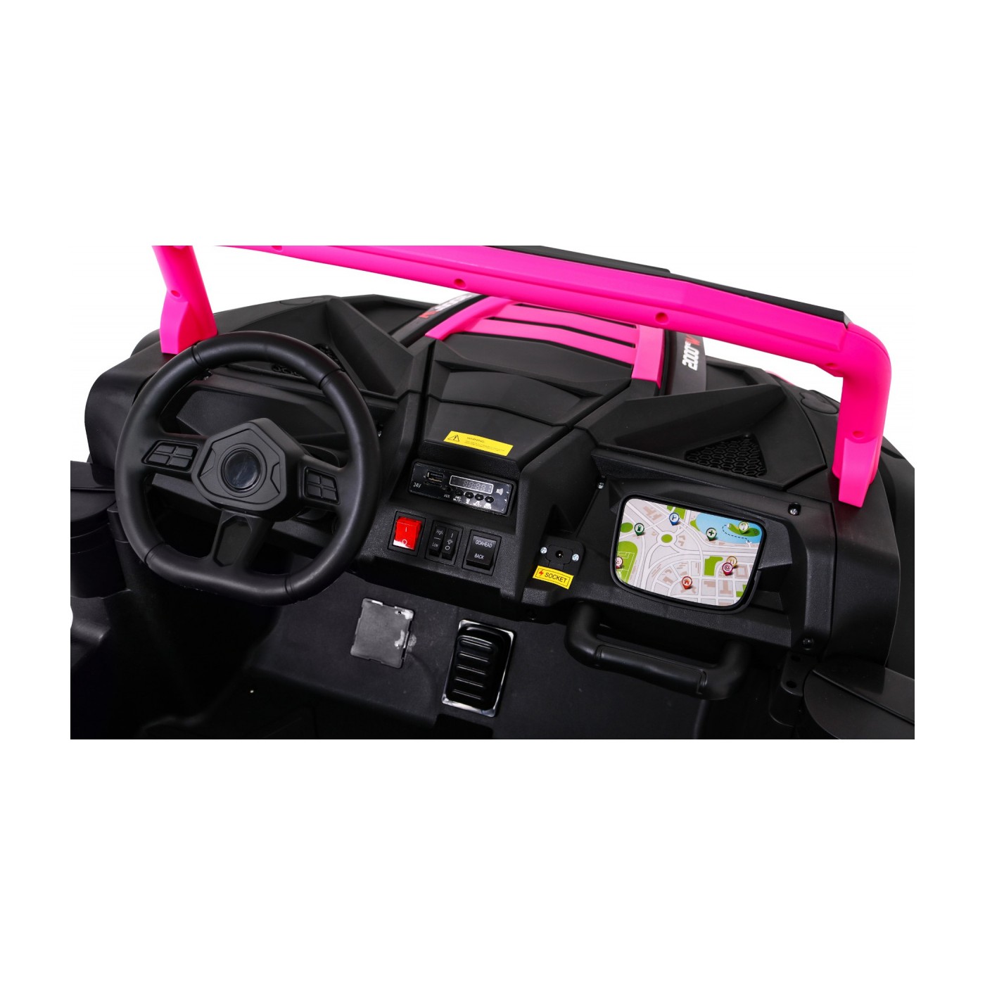 Buggy ATV Racing pro 2 děti růžová 4x4 dálkové ovládání pomalý start MP3 LED