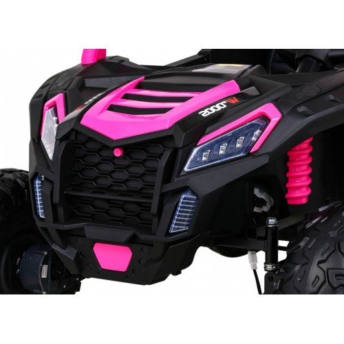 Buggy ATV Racing pro 2 děti růžová 4x4 dálkové ovládání pomalý start MP3 LED