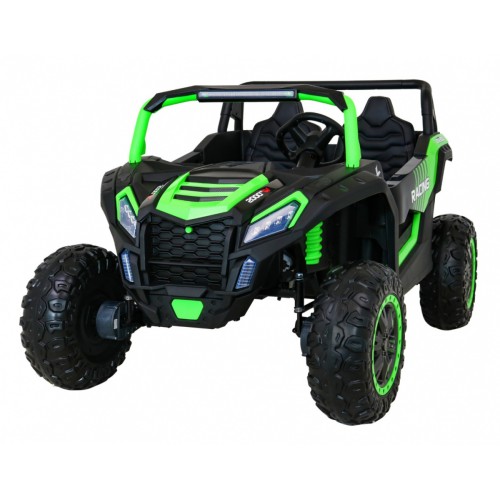 Buggy ATV Racing pro 2 děti zelená + 4x4 pohon + dálkové ovládání + pomalý start + MP3 LED