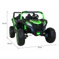 Buggy ATV Racing pro 2 děti zelená + 4x4 pohon + dálkové ovládání + pomalý start + MP3 LED