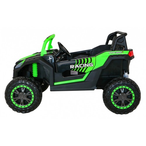 Buggy ATV Racing pro 2 děti zelená + 4x4 pohon + dálkové ovládání + pomalý start + MP3 LED