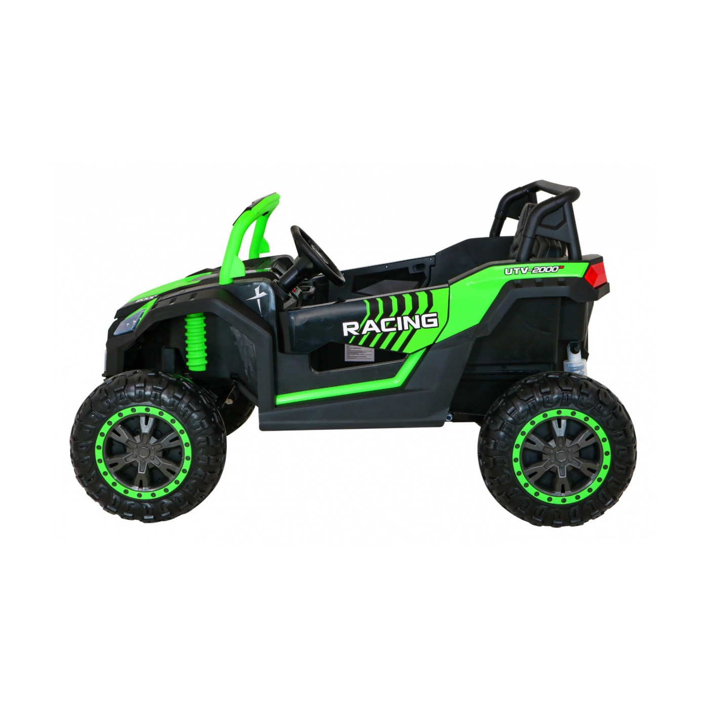 Buggy ATV Racing pro 2 děti zelená + 4x4 pohon + dálkové ovládání + pomalý start + MP3 LED