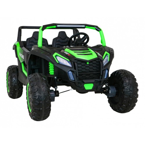 Buggy ATV Racing pro 2 děti zelená + 4x4 pohon + dálkové ovládání + pomalý start + MP3 LED