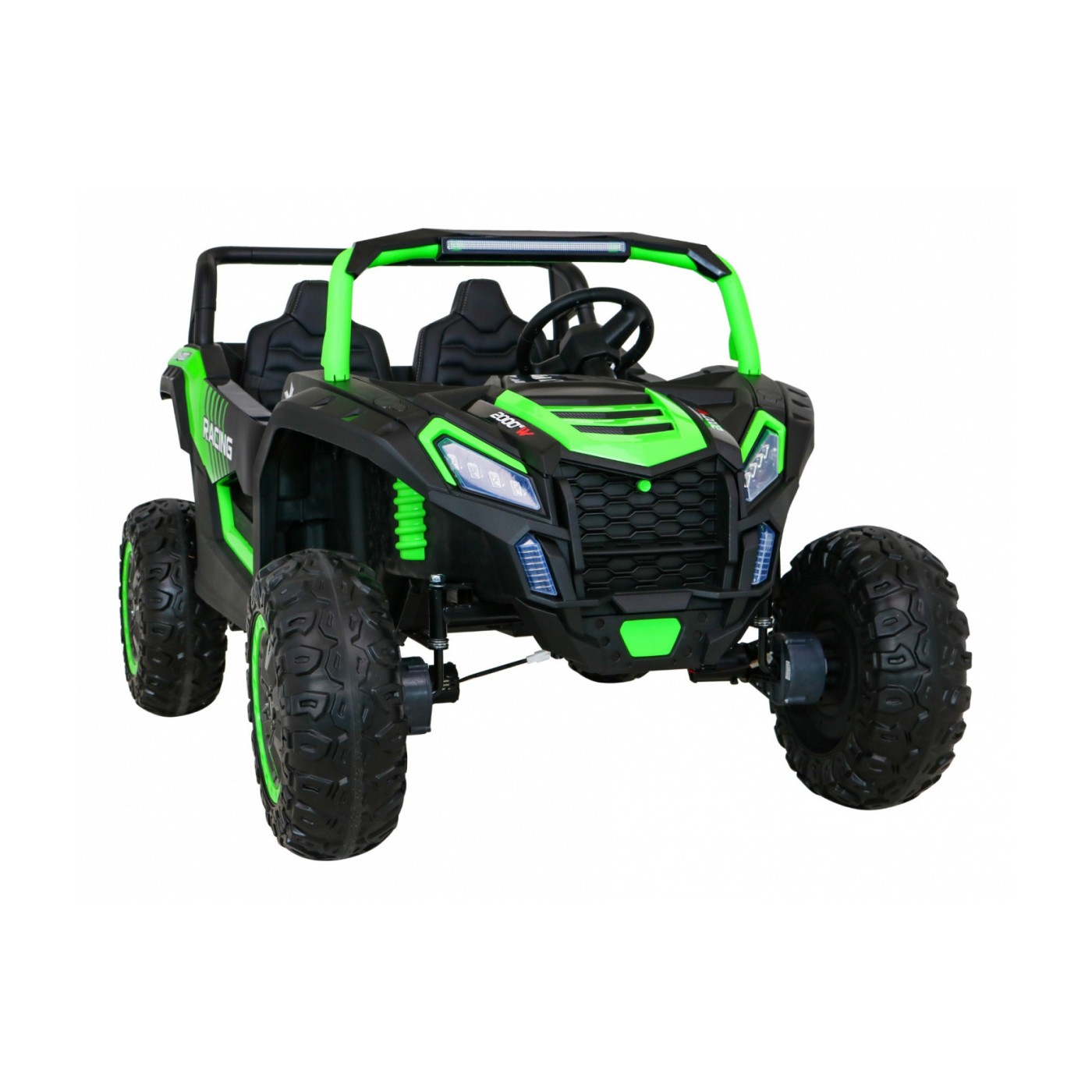 Buggy ATV Racing pro 2 děti zelená + 4x4 pohon + dálkové ovládání + pomalý start + MP3 LED