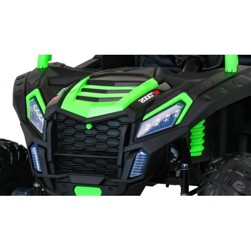 Buggy ATV Racing pro 2 děti zelená + 4x4 pohon + dálkové ovládání + pomalý start + MP3 LED