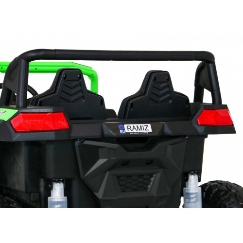 Buggy ATV Racing pro 2 děti zelená + 4x4 pohon + dálkové ovládání + pomalý start + MP3 LED
