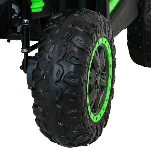 Buggy ATV Racing pro 2 děti zelená + 4x4 pohon + dálkové ovládání + pomalý start + MP3 LED