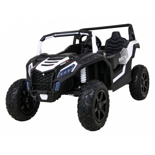 Buggy ATV Strong Racing pro 2 děti bílý střídavý motor nafouknutá kola Audio LED