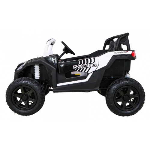 Buggy ATV Strong Racing pro 2 děti bílý střídavý motor nafouknutá kola Audio LED