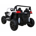Buggy ATV Strong Racing pro 2 děti bílý střídavý motor nafouknutá kola Audio LED