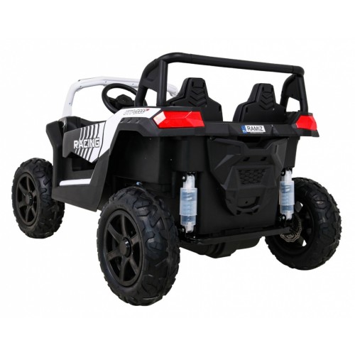 Buggy ATV Strong Racing pro 2 děti bílý střídavý motor nafouknutá kola Audio LED