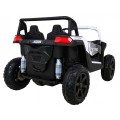 Buggy ATV Strong Racing pro 2 děti bílý střídavý motor nafouknutá kola Audio LED