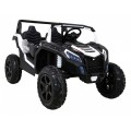 Buggy ATV Strong Racing pro 2 děti bílý střídavý motor nafouknutá kola Audio LED