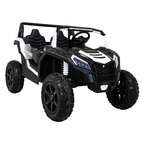 Buggy ATV Strong Racing pro 2 děti bílý střídavý motor nafouknutá kola Audio LED