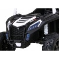 Buggy ATV Strong Racing pro 2 děti bílý střídavý motor nafouknutá kola Audio LED