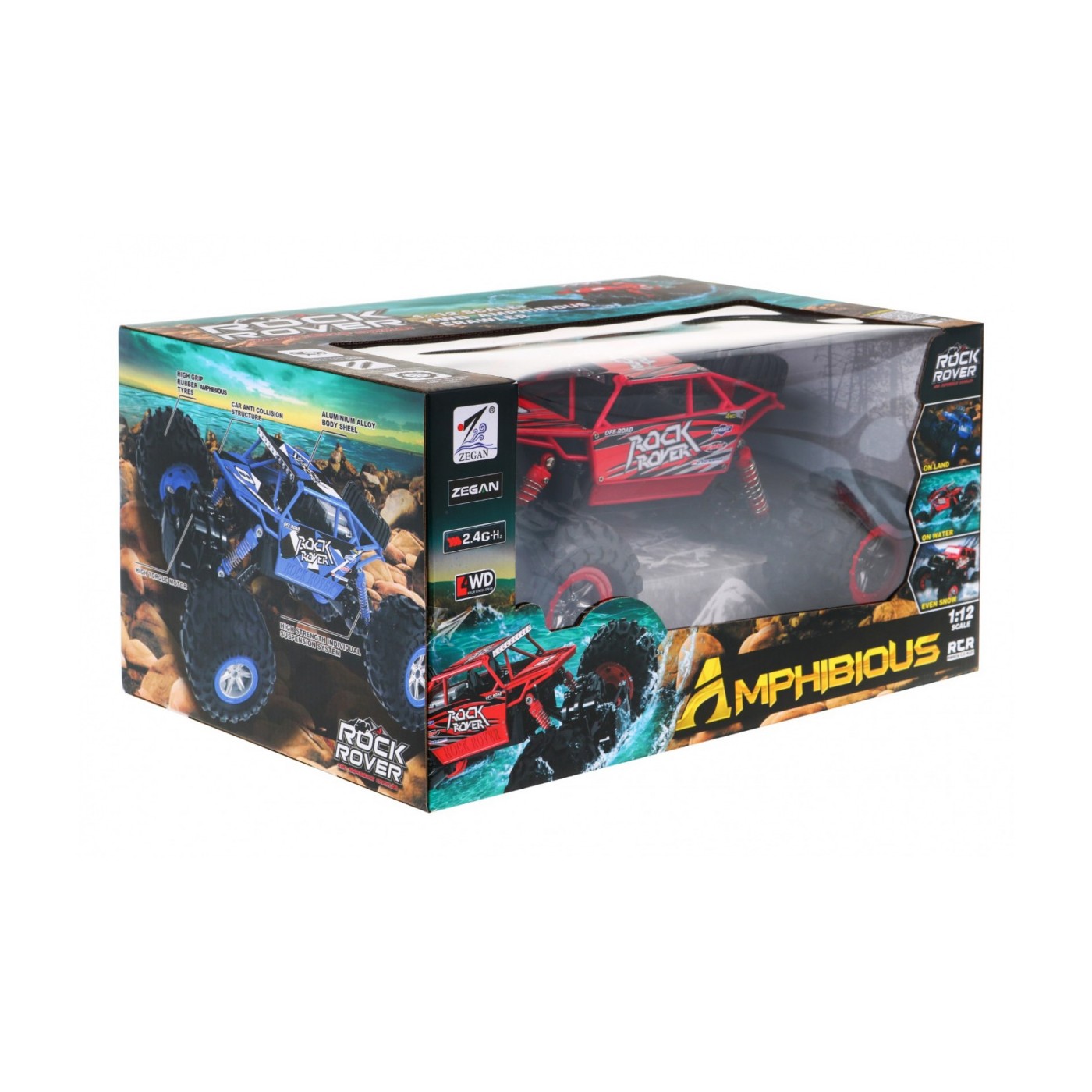 Pásový rover Obojživelné děti 8+ Dálkové ovládání Model 1:12 Naped 4x4