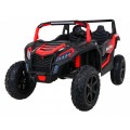Buggy ATV Strong Racing pro 2 děti červený střídavý motor nafouknutá kola Audio LED
