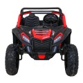 Buggy ATV Strong Racing pro 2 děti červený střídavý motor nafouknutá kola Audio LED