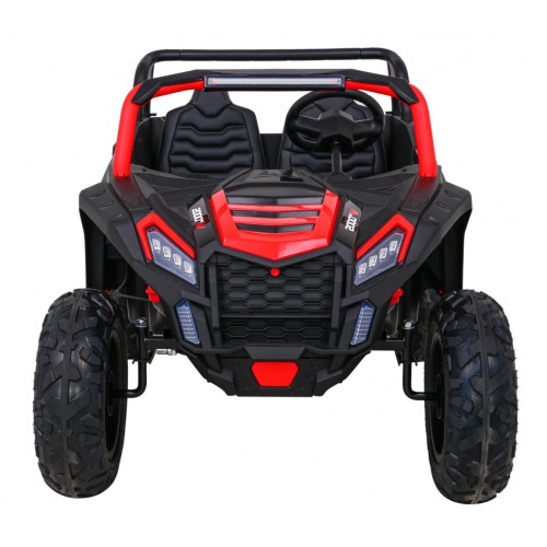 Buggy ATV Strong Racing pro 2 děti červený střídavý motor nafouknutá kola Audio LED