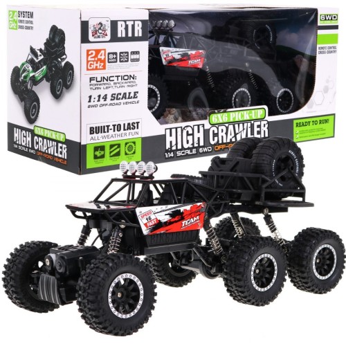Crawler High Kids 8+ Dálkové ovládání Model 1:14 Naped 6x6 + Náhradní Kola