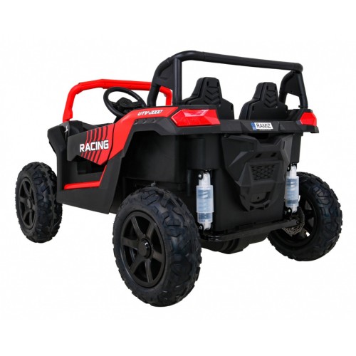 Buggy ATV Strong Racing pro 2 děti červený střídavý motor nafouknutá kola Audio LED