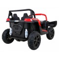 Buggy ATV Strong Racing pro 2 děti červený střídavý motor nafouknutá kola Audio LED