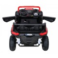 Buggy ATV Strong Racing pro 2 děti červený střídavý motor nafouknutá kola Audio LED