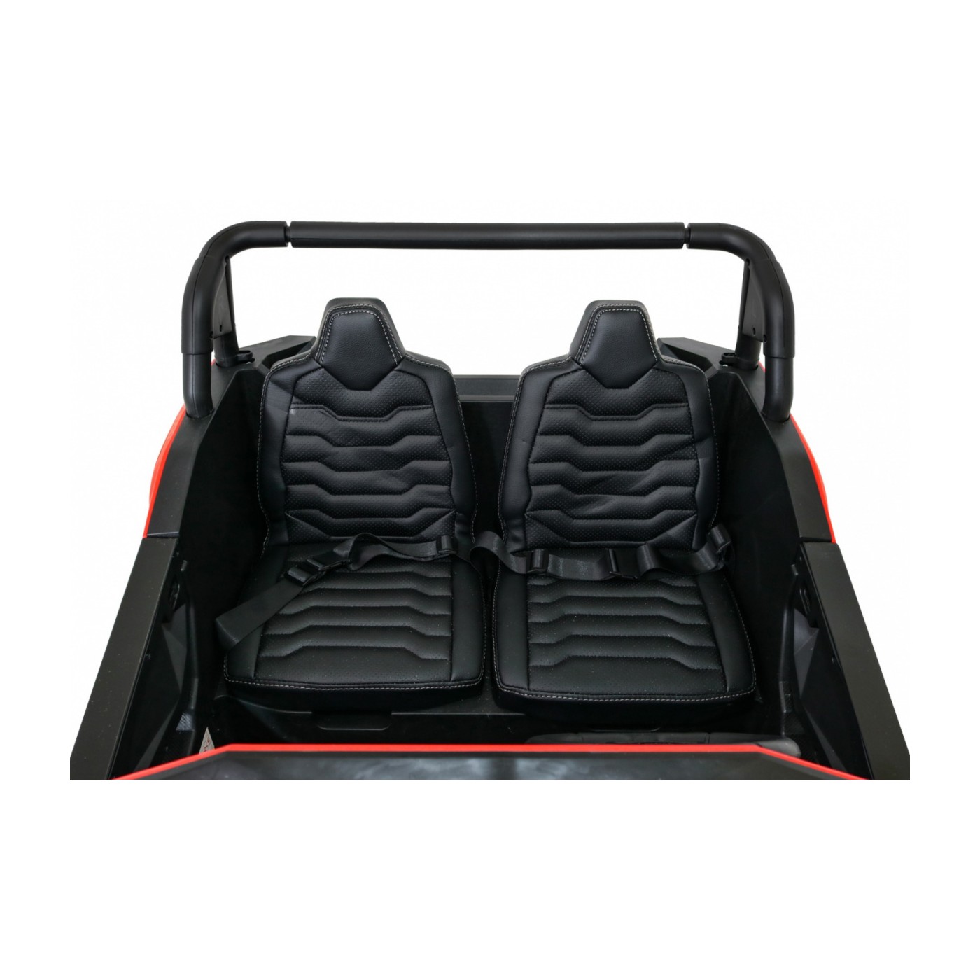 Buggy ATV Strong Racing pro 2 děti červený střídavý motor nafouknutá kola Audio LED