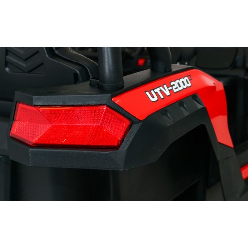 Buggy ATV Strong Racing pro 2 děti červený střídavý motor nafouknutá kola Audio LED