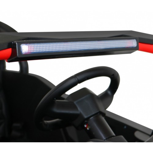 Buggy ATV Strong Racing pro 2 děti červený střídavý motor nafouknutá kola Audio LED