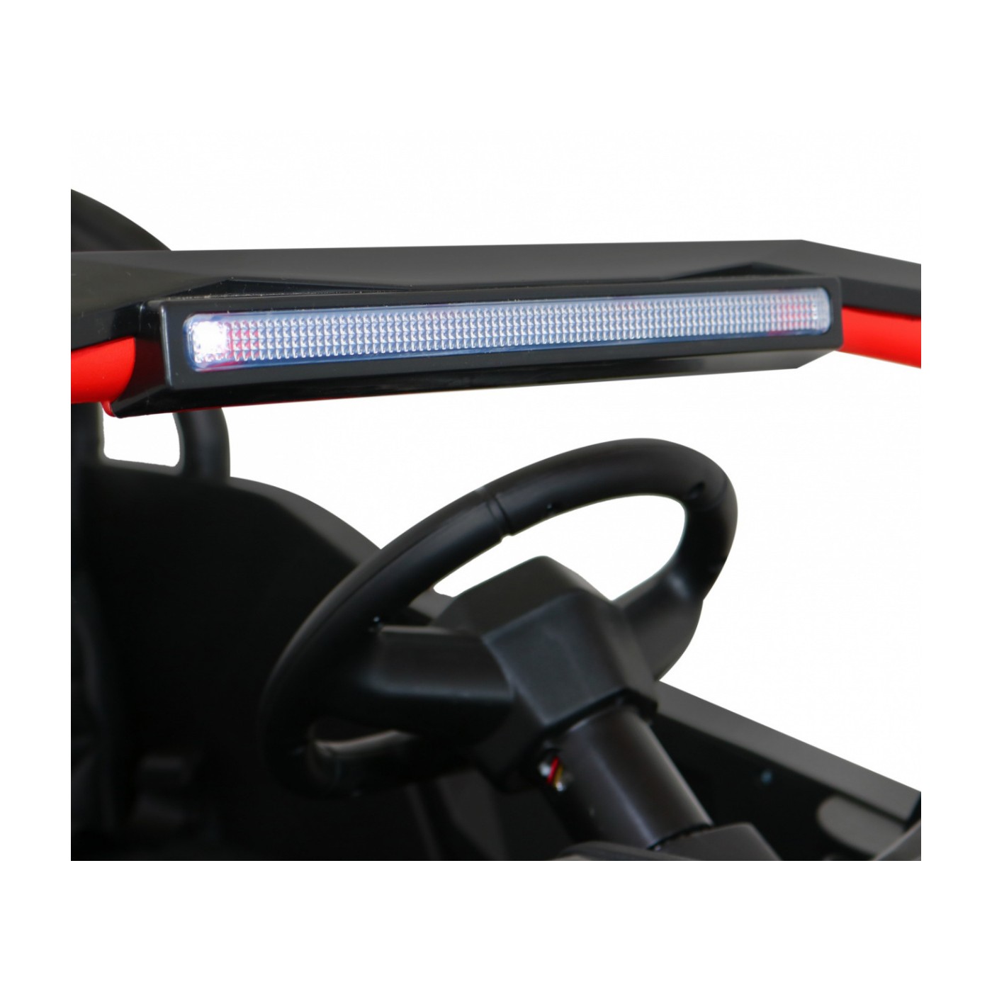 Buggy ATV Strong Racing pro 2 děti červený střídavý motor nafouknutá kola Audio LED